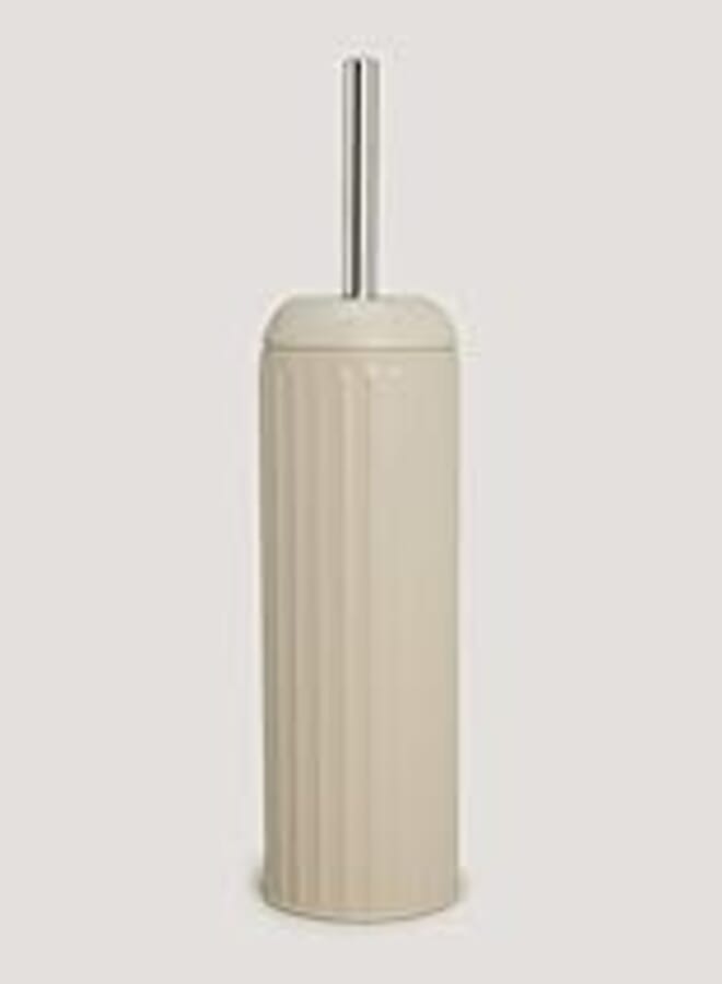 Matalan Ridged Metal Toilet Brush, Natural