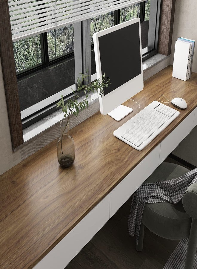 CRE8TIVE Thick Brown Wood Contact Paper for Cabinets Faux Wood Wallpaper Peel and Stick Countertops Waterproof Self Adhesive Removable Wallpaper Wood Look Vinyl for Bedroom Kitchen Furniture 12"x354" - Image 4