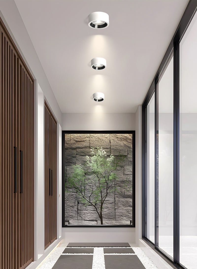 YATAI LIGHTING LED Ceiling Light, 30W Round Flush Mount Ceiling Lamp, 4000K Warm White, Modern Acrylic Ceiling Fixture for Bedroom, Kitchen, Dining Room, 9.17 Inches, White & Black - Image 5