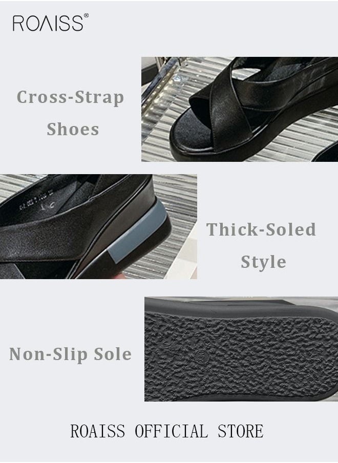 Wedge Sandals for Women Comfortable Open Toe Sandals Casual Summer Buckle Open Toe Ankle Strap Platform Sandals Platform Wedge Heels Sandals Rubber Sole Shoes - pzsku/Z6E6C610A900C296C94F3Z/45/_/1691638041/56f8922a-7b13-416a-8c6f-779cfa55e468