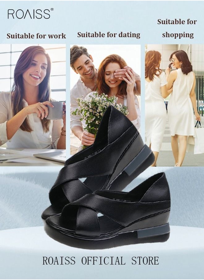 Wedge Sandals for Women Comfortable Open Toe Sandals Casual Summer Buckle Open Toe Ankle Strap Platform Sandals Platform Wedge Heels Sandals Rubber Sole Shoes - pzsku/Z6E6C610A900C296C94F3Z/45/_/1691638041/bd6b2bdb-c631-43eb-b96d-bc87a1cf07eb