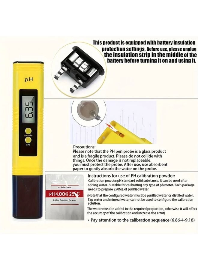 Blue Digital PH Meter 001 High Accuracy Pocket Water Tester Pen For Pool Aquarium - Image 5