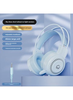 Computer Headset With Microphone Gaming Desktop Special Wired Microphone Laptop Headset Bluetooth-Color:Package 2 Removable Fashionable Cat Ears - Blue Short Microphone Matte Version