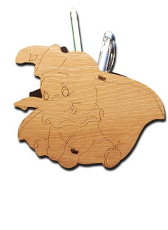 Generic Pencil & pens holder organizer wood elephant dumbo  - Image 1