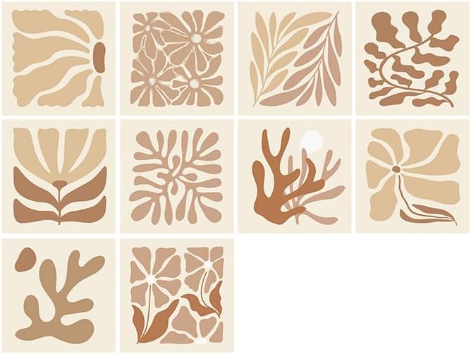 Alwayspon Self Adhesive Wall Tile Stickers, 25 Pcs 20 cm / 8 inch, Peel and Stick on Tiles, Vinyl Floor Waterproof Splash Protection for Kitchen Bathroom, Brown - Image 4