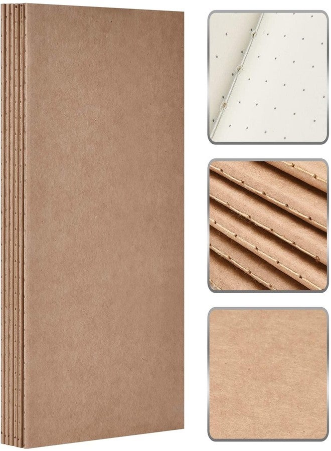 INNAXA Travel Journal Set with 6 Notebook Journals for Travelers - Kraft Brown Soft Cover - A5 Size - 210 mm x 140 mm (Doted) - Image 5