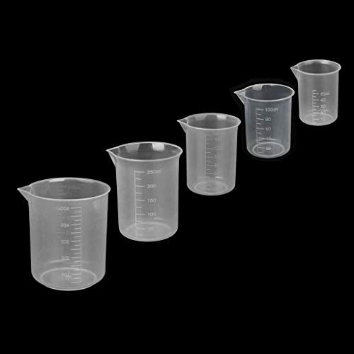THW® (5 pc) 50ml 100ml (250ml-2pc) 500ml Plastic Science Beaker Set Measuring Cup - Image 3