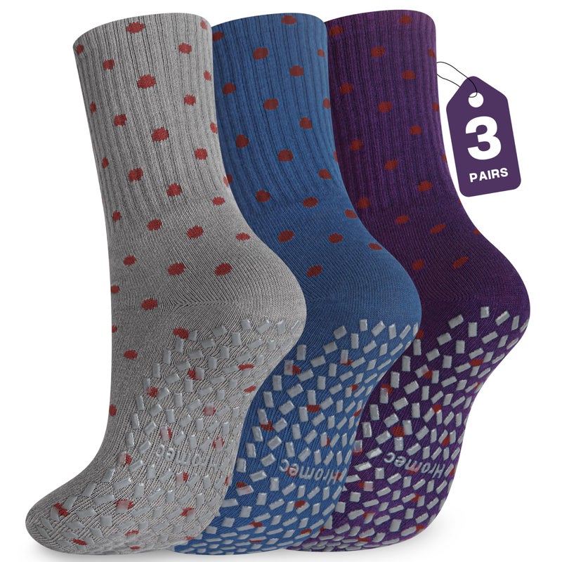 Hromec Pilates Socks with Grips for Yoga, Barefoot, Ballet, Barre, Hospital Non Slip Anti Skid Socks for Women and Men - Image 1