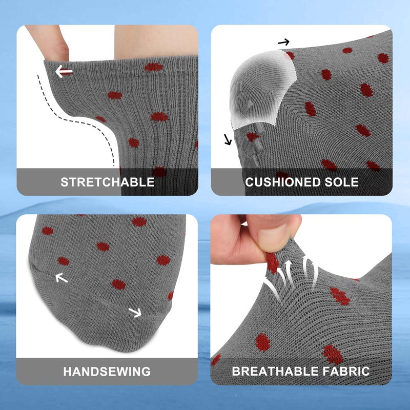 Hromec Pilates Socks with Grips for Yoga, Barefoot, Ballet, Barre, Hospital Non Slip Anti Skid Socks for Women and Men - Image 4