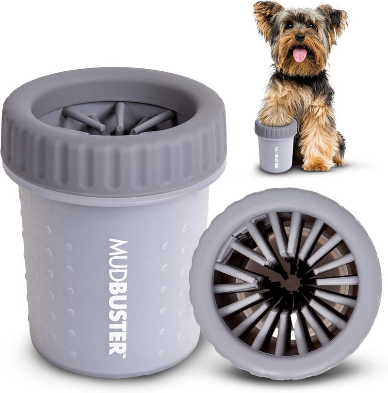 Dexas mudbuster portable dog paw washer/paw cleaner, small, light gray - Image 1
