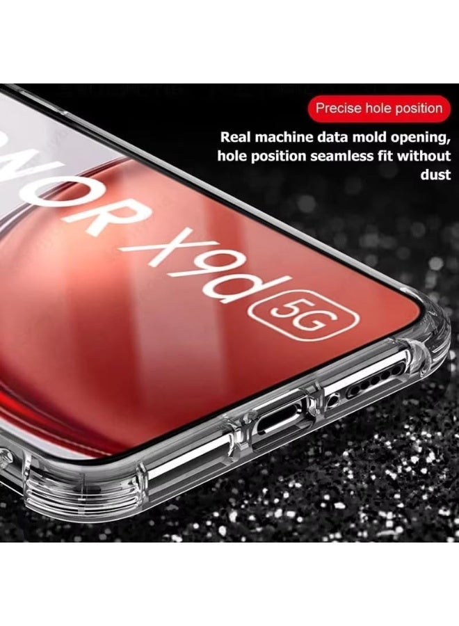 جراب لهاتف Honor X9D، غطاء حماية شفاف فائق النحافة مقاوم للخدش، مصنوع من مادة TPU المرنة والناعمة، مقاوم للصدمات والسقوط، مع زوايا معززة، جراب شفاف لهاتف Honor X9D - Image 4