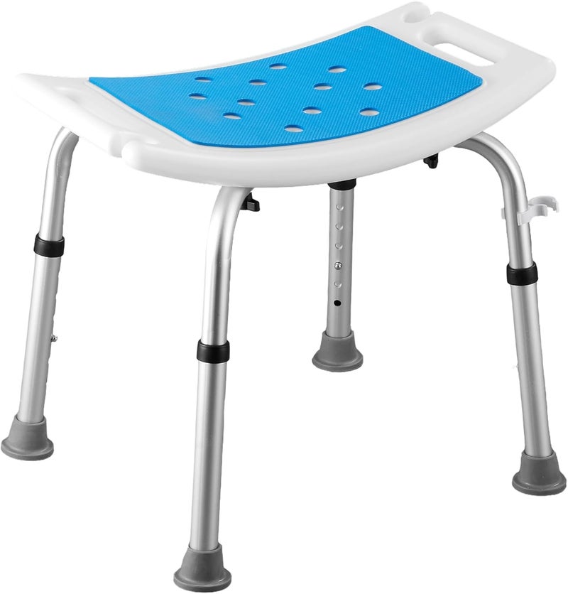VED Adjustable Non-Slip Shower Stool – Lightweight Rust-Free Aluminium Bath Chair for Elderly, Disabled, Pregnancy, Post Surgery, 14.96 to 20.07 inch (38 to 51 cm) - Image 1