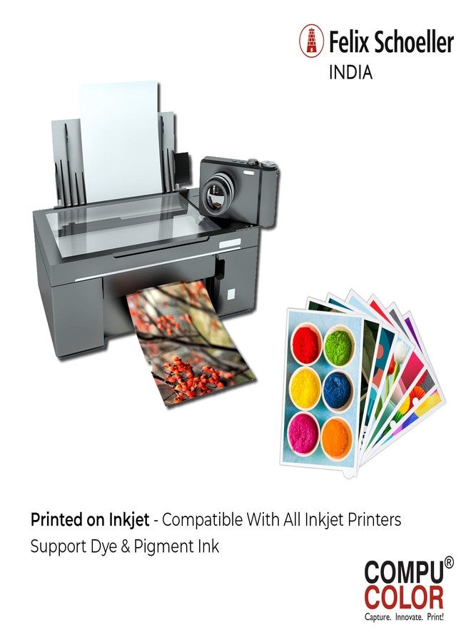 COMPUCOLOR- Cast Coated Primo Glossy Photo Paper 180GSM (A4 Size, 20 Sheets, Pack of 1) Bright White| For all Inkjet Printers | Water Proof, Scratch Resistant, Instant Dry, Long Lasting, Vibrant Color - Image 4