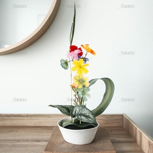 AUEAR, 50 Pack Artificial Silk Cherry Blossom Flowers Heads Craft Fake Peony Daisy Decor for Bridal Hair Clips Headbands Dress DIY Accessories Wedding Party Decorative (Mix Color) - Image 4