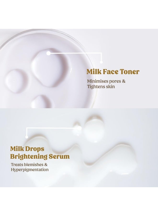Vilvah Store Skin Hydrating Combo | Milk Drops Serum 100ml | Milk Face Toner | Minimizes Pores and Hydrates Skin | Balances & Restores Skin's pH Levels | For All Skin Types - Image 3