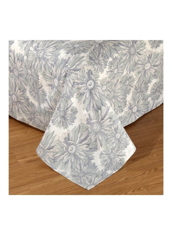 3-Piece Printed Duvet Cover Set Polyester Beige/Grey - Image 5