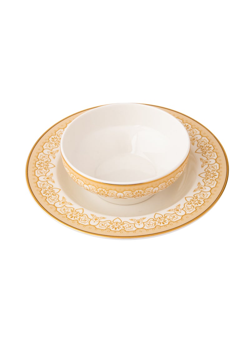 Dania 28-piece porcelain dining set with golden font, suitable for 6 people  - Image 4
