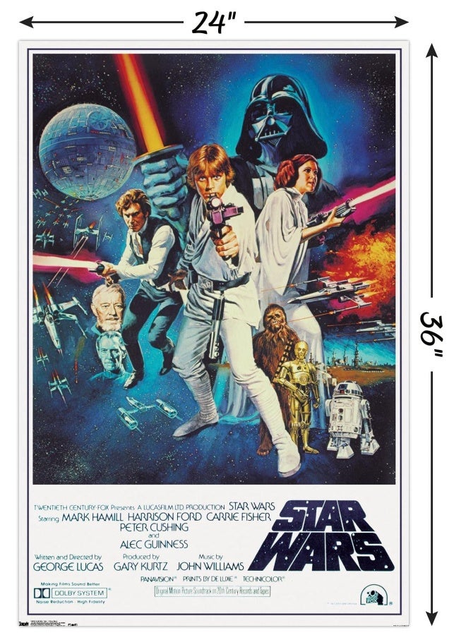 Trends International ملصق حائط من Star Wars IV من إصدار جامعي مكون من ورقة واحدة مقاس 24 × 36  - Image 3