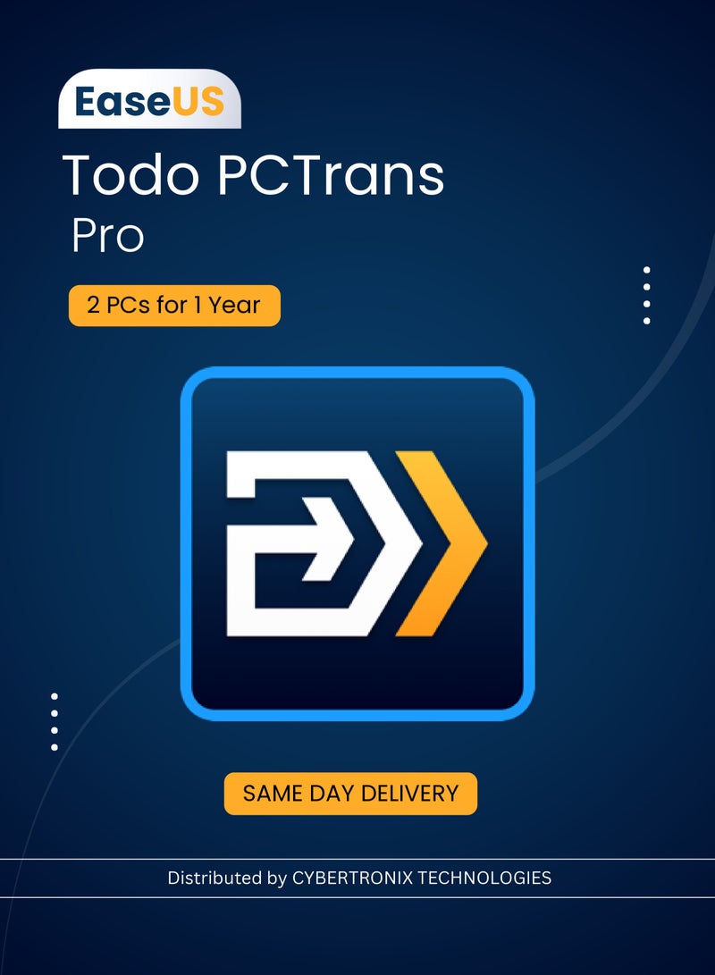EaseUS Todo PCTrans Pro | 2 PCs for 1 Year | Digital License | SAME DAY DELIVERY