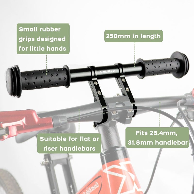 saurka Kid Bike Seat Front Mounted and Handlebar for Mountain Bike Parent-Child Cycling, Child Bicycle Seat&Child Handlebar Compatible with All Adult MTB Bike Cycling(Handlebar+Seat) - Image 4
