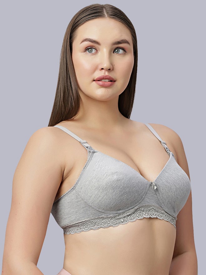 Eden Grey Heavily Padded Nursing Maternity Bra - Image 2