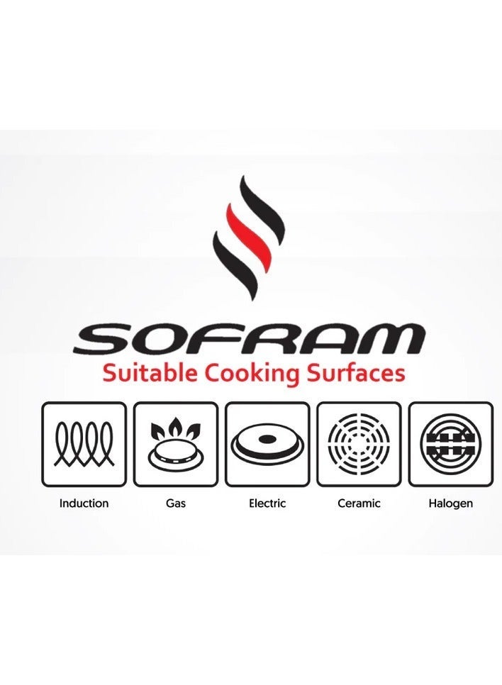 Sofram Turkish Stainless Stock Pot With Glass Lid 16 cm - Image 5