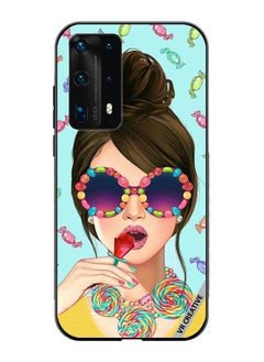VR CREATIVE Protective Case Cover For Huawei P40 Pro Plus Stylish Girl Design Multicolour  - Image 1