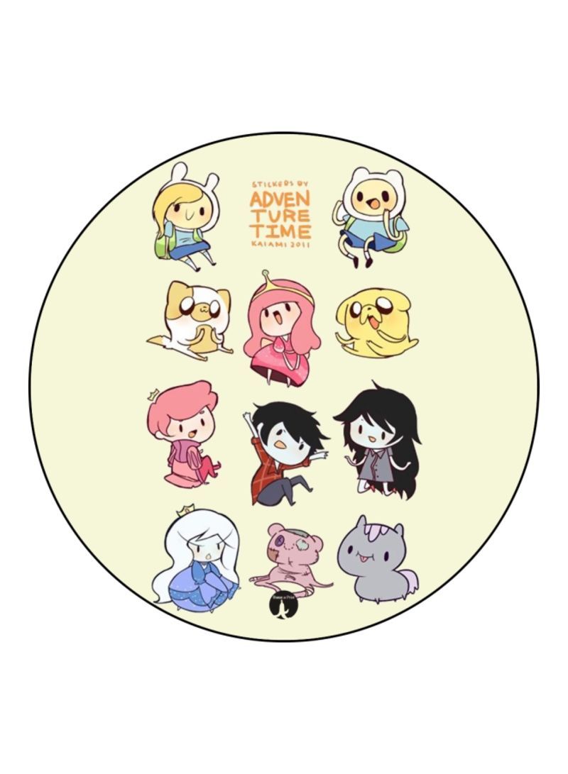 RKN Adventure Time Themed Printed Mouse Pad  Yellow/k/Black