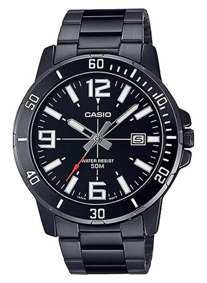 CASIO Men Stainless Steel Water Resistance Analog Wrist Watch MTP-VD01B-1BVUDF - 45 mm - Black - Image 1