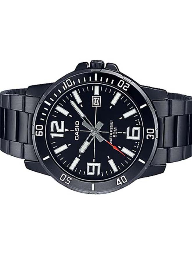 CASIO Men Stainless Steel Water Resistance Analog Wrist Watch MTP-VD01B-1BVUDF - 45 mm - Black - Image 3