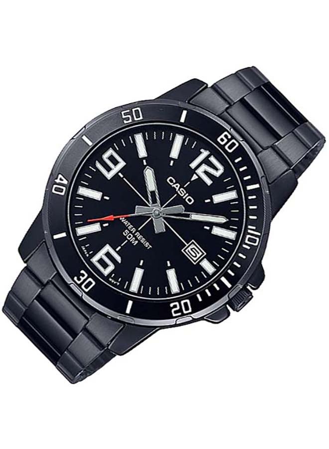 CASIO Men Stainless Steel Water Resistance Analog Wrist Watch MTP-VD01B-1BVUDF - 45 mm - Black - Image 2
