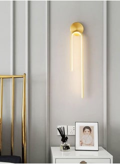 fashionhome Set Of 2 Modern Luxury Design U-Shape Wall Lamp Aluminum Tri Color Mode Acrylic LED Light Wall Decor Background Lamp for Living Room Dining Room Home Office 10x55 cm  - Image 3