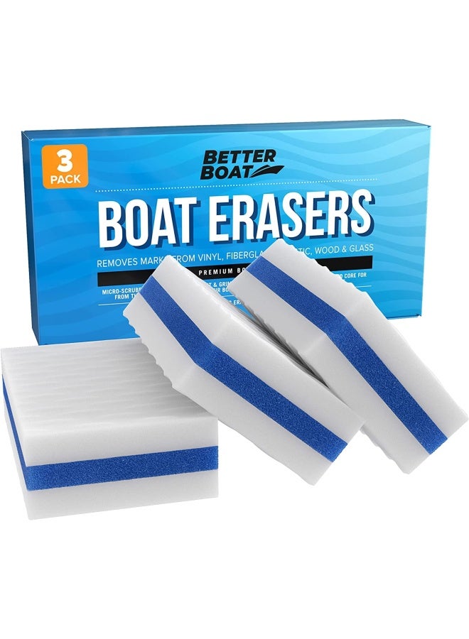 Better Boat Premium Boat Scuff Erasers Magic Boating Accessories for Cleaning Black Streak Deck Marks and More - Image 1