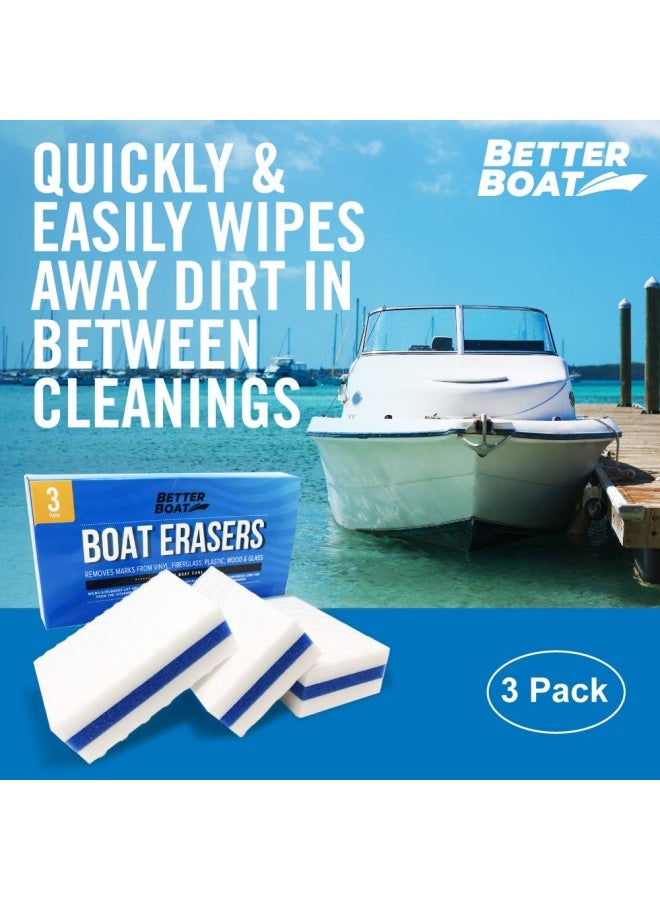 Better Boat Premium Boat Scuff Erasers Magic Boating Accessories for Cleaning Black Streak Deck Marks and More - Image 2