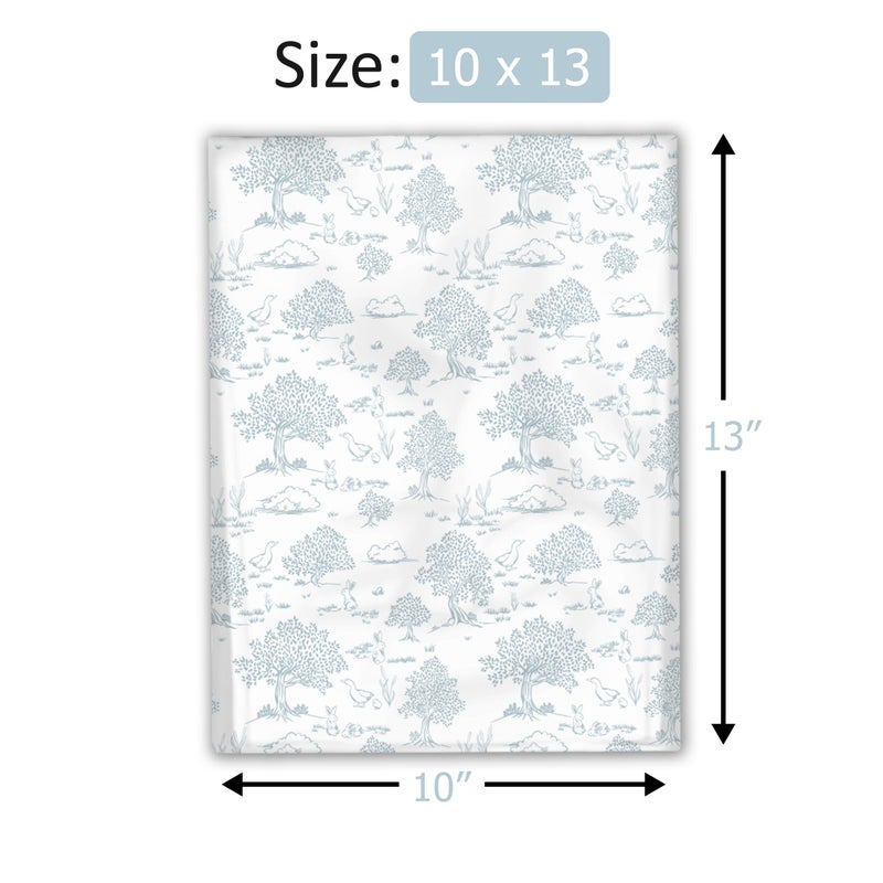 Pro Supply Global 10x13 (100) Blue Toile Summertime Designer Poly Mailers Waterproof Self Sealing Tear Resistant Polymailers Shipping Envelopes Premium Printed Bags For Small Businesses - Image 4