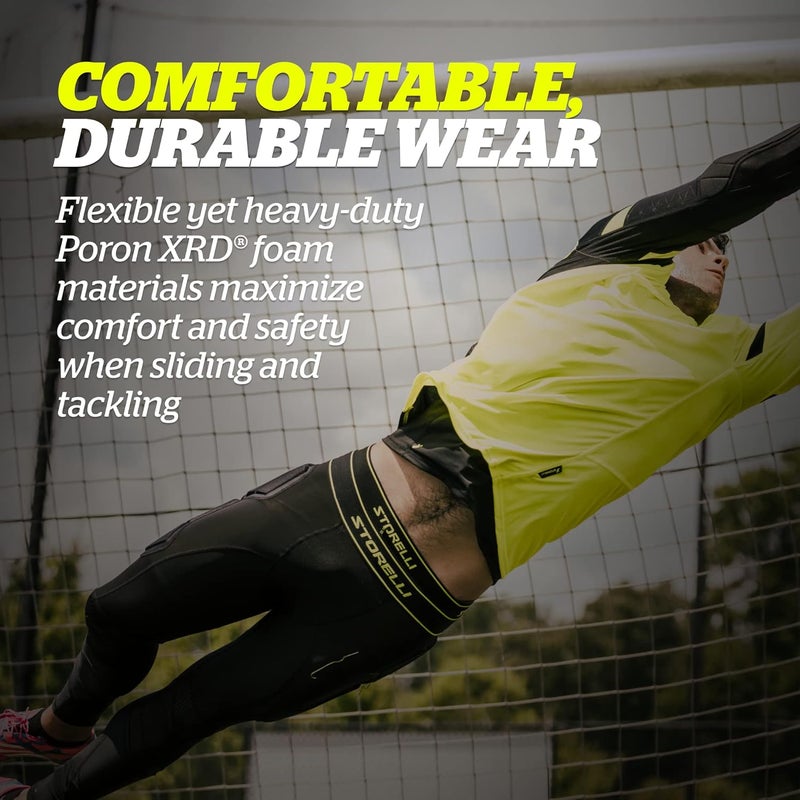 Storelli BodyShield 3/4 Goalkeeper Leggings 2, High-Impact Protection Sweat-Wicking, UV-Resistant Athletic Bottoms for Soccer - Image 3
