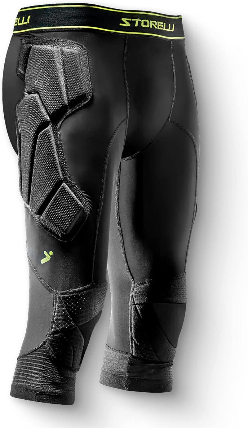 Storelli BodyShield 3/4 Goalkeeper Leggings 2, High-Impact Protection Sweat-Wicking, UV-Resistant Athletic Bottoms for Soccer - Image 1