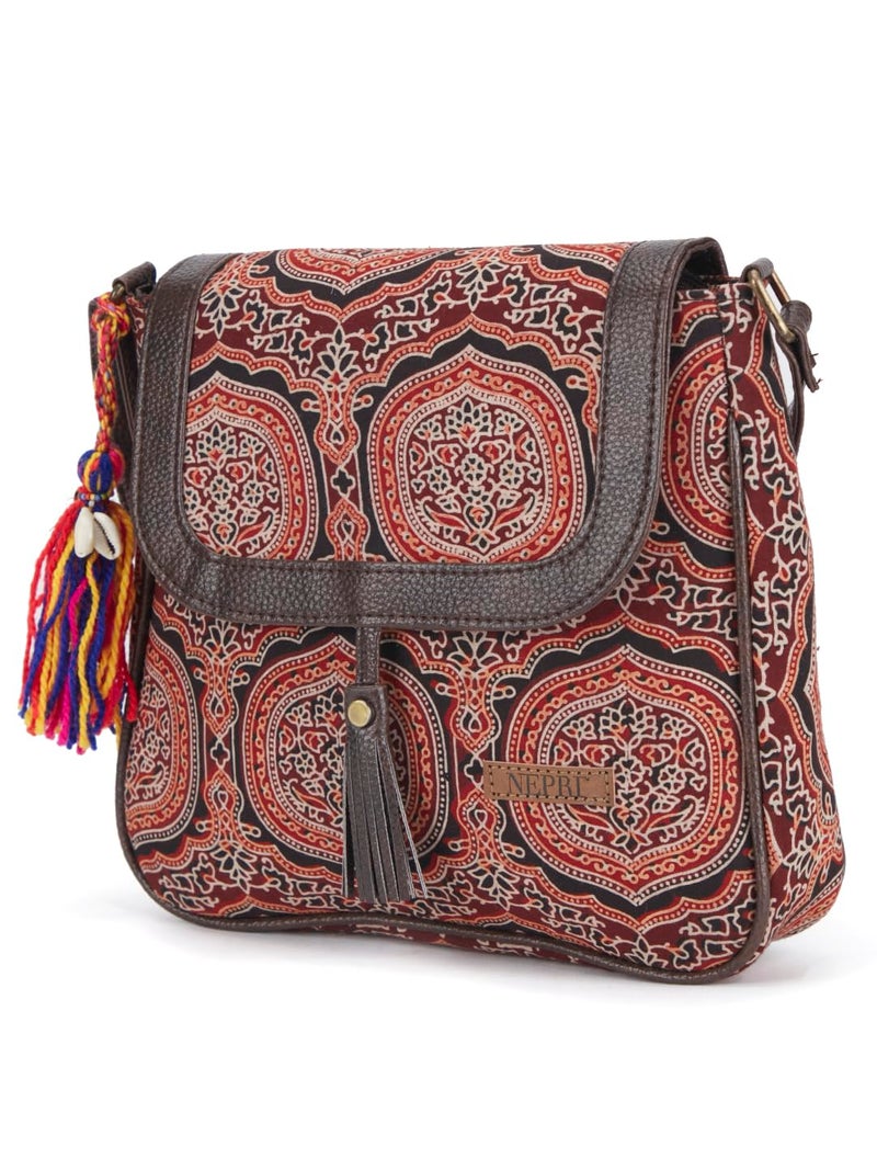 NEPRI Printed Sling Bag | Crossbody Bags for Women Girls | Women's Handbags | Stylish | Vegan Leather Bag | Travel & Office Use | Purse and Wallet - Image 2