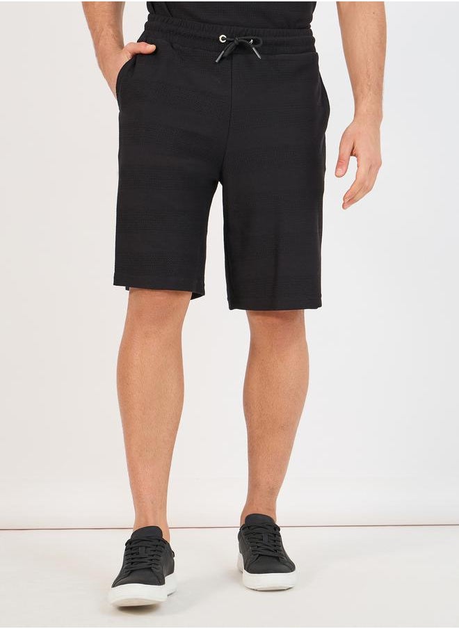 Styli Textured Knit Oversized T-Shirt & Shorts Co-Ords  - Image 4