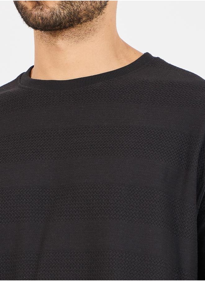 Styli Textured Knit Oversized T-Shirt & Shorts Co-Ords  - Image 3