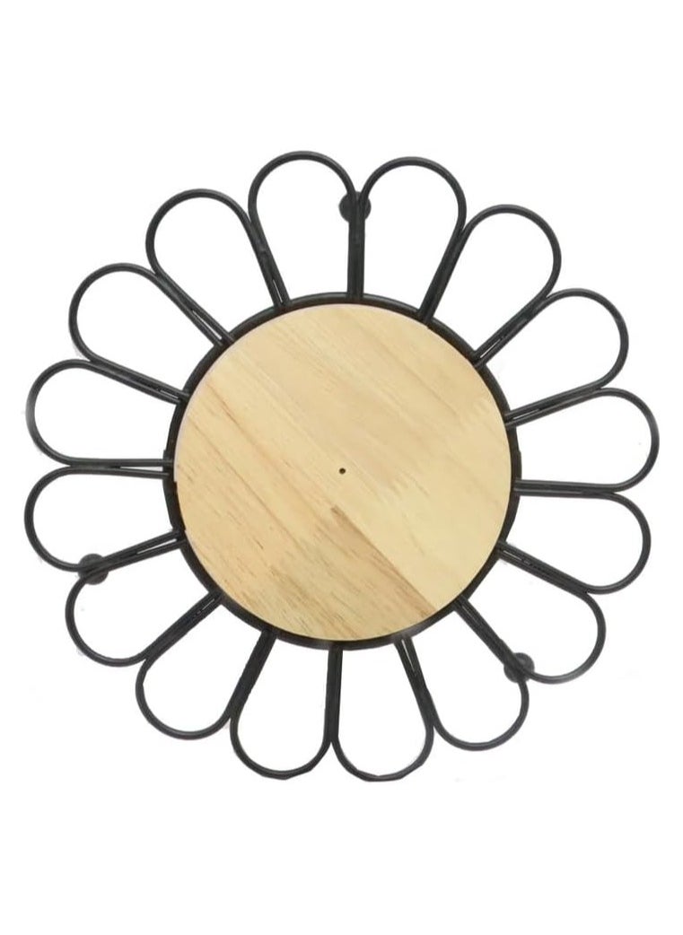 Generic Wooden Coaster Mugs and Cups or Teapot Holder Holder with Metal Base  - Image 1