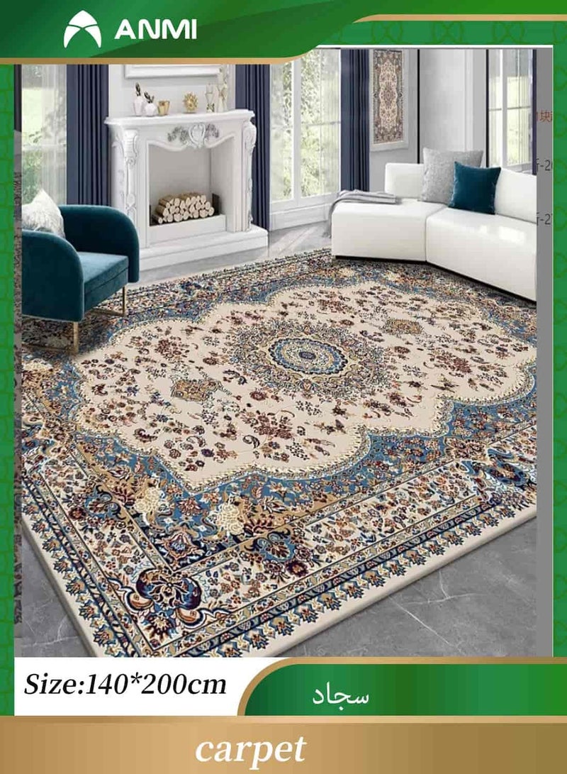 Anmi 140 * 200CM Bohemian Area Rugs, Non - Slip Foldable Washable Carpet，for Home Decor Living Room Bedroom - Image 1