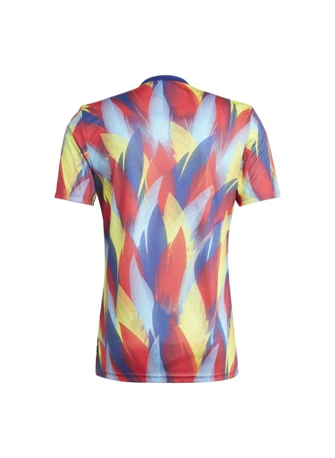 اديداس قميص أزرق رجالي بأكمام قصيرة