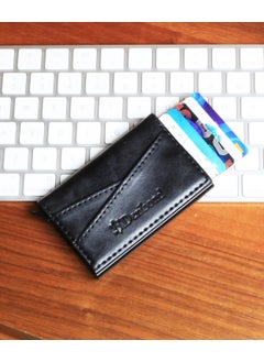 Deribond Men's Belt and Crazy Leather Mechanism Card Holder  - Image 3