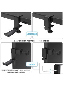 Arabest Headphone Holder, Under Desk Headphone Stand Foldable Gaming Headset Hanger Mount Universal Metal Earphone Holder Hook  - Image 3