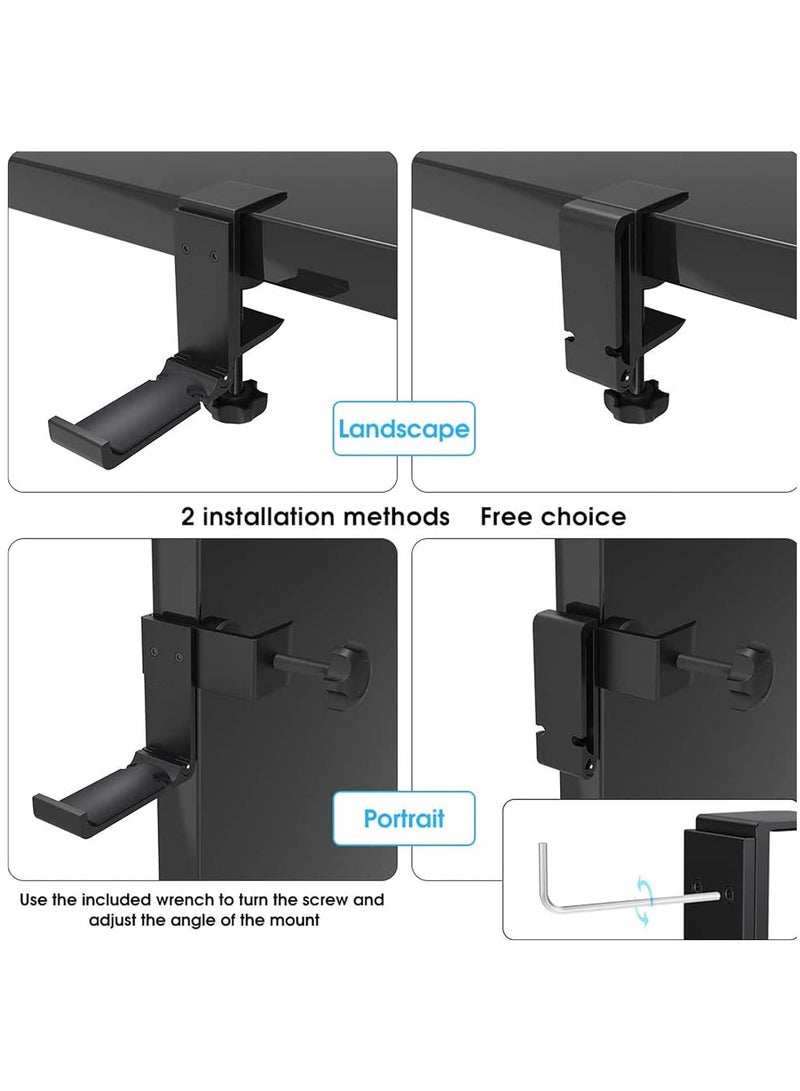 Arabest Headphone Holder, Under Desk Headphone Stand Foldable Gaming Headset Hanger Mount Universal Metal Earphone Holder Hook  - Image 3
