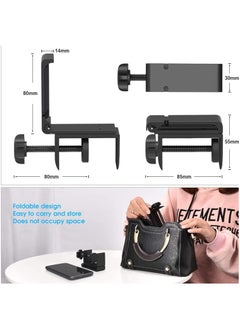 Arabest Headphone Holder, Under Desk Headphone Stand Foldable Gaming Headset Hanger Mount Universal Metal Earphone Holder Hook  - Image 2