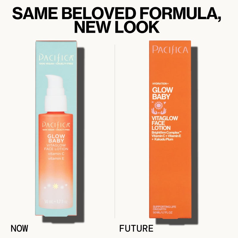 Pacifica Beauty Glow Baby VitaGlow Face Lotion and Brightening Face Wash Set, Skincare, Vitamin C and E, AHA, Exfoliator, Cleanser, Hydrating, Moisturizer, Vegan, 1.7 fl oz and 5 fl oz (Set of 2) - Image 2