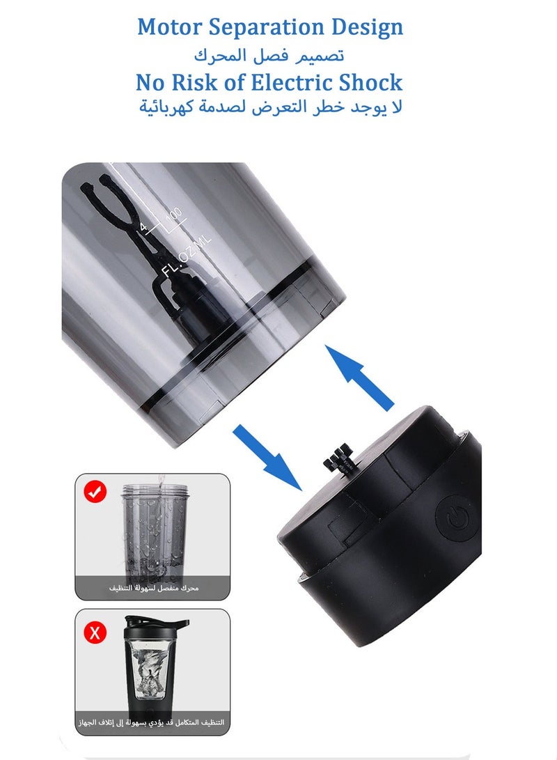 Jourvent Electric Protein Shaker Bottle, USB-C Rechargeable Portable Mixer Cup with Powerful Motor for Smooth, Clump-Free Shakes - 600ml/20oz - Image 4