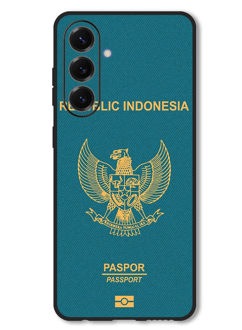Theodor Case Compatible with Samsung Galaxy F56 6.74 Inch Protection Shockproof Bumper Cover Indonesia Passport - Image 1